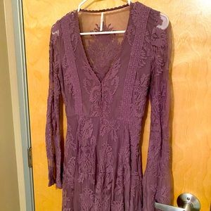 Gorgeous purple lace dress Free People